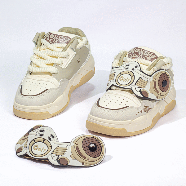 Tenis Ogiy Pulse ‣Beige‣Blanco‣Negro‣